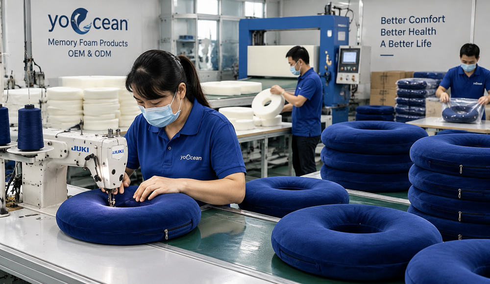 Memory foam seat cushion